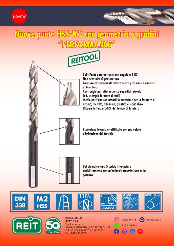 Nuove punte HSS Performance